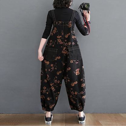 Marilyn Floral Brocade Denim Jumpsuit