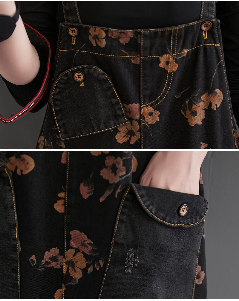 Marilyn Floral Brocade Denim Jumpsuit