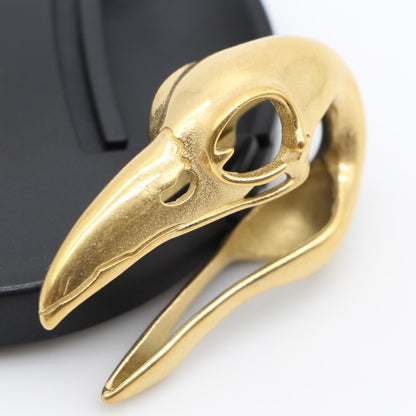 1 PC Raven Skull Weighted Ear Lobe Hangers