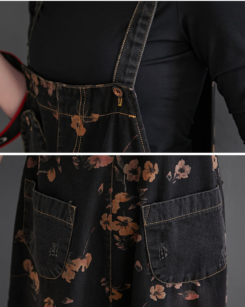 Marilyn Floral Brocade Denim Jumpsuit