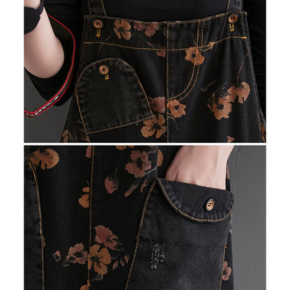 Marilyn Floral Brocade Denim Jumpsuit