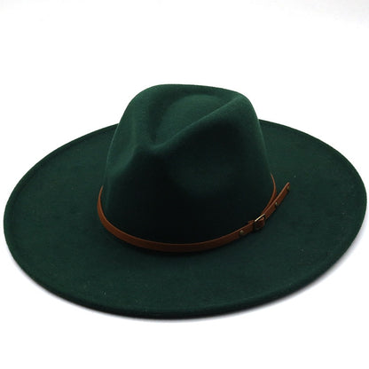 Unisex Wool felt flat brim Hat