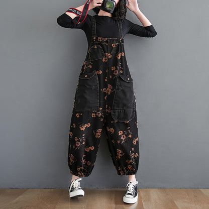 Marilyn Floral Brocade Denim Jumpsuit