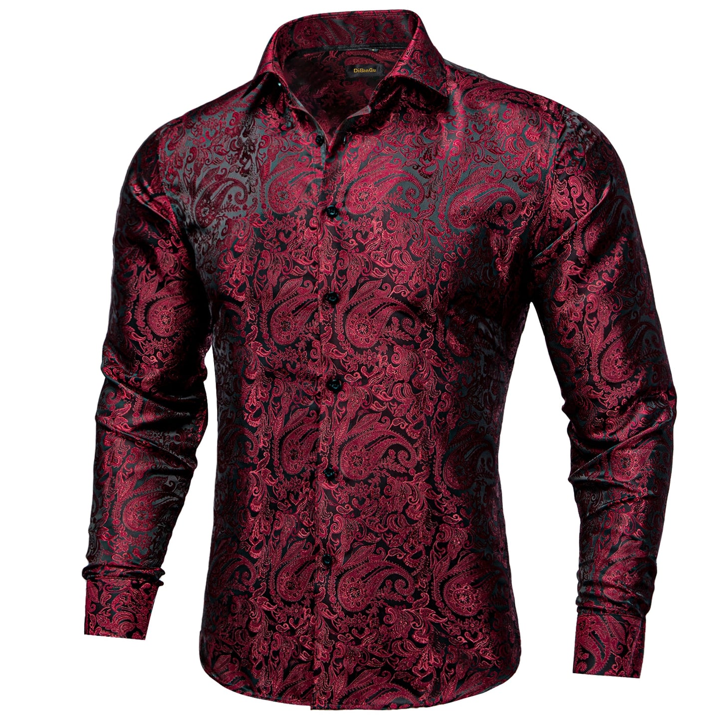 Luxury Men's Paisley Button up Dress Shirt