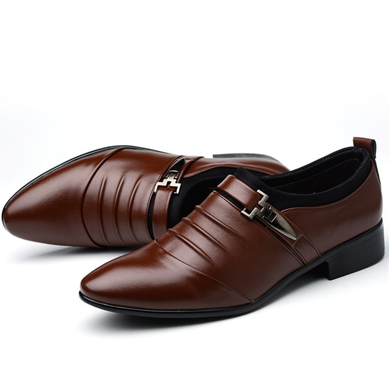 Men's Formal Pointed Leather Slip-On Shoe