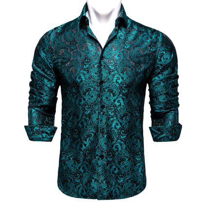 Luxury Men's Paisley Button up Dress Shirt