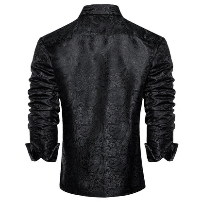 Luxury Men's Paisley Button up Dress Shirt