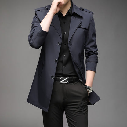 Men's Mid-Length Trench Coat