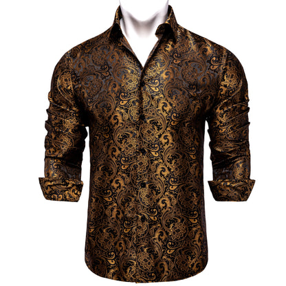 Luxury Men's Paisley Button up Dress Shirt