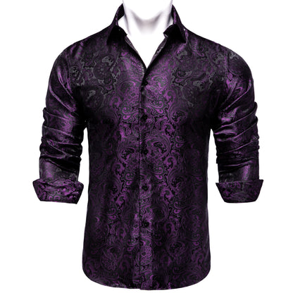 Luxury Men's Paisley Button up Dress Shirt