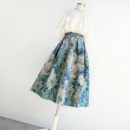 Falls Hollow A-Line Jacquard Skirt