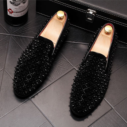 Goth Luxury Men's Spike Formal Wear Loafers