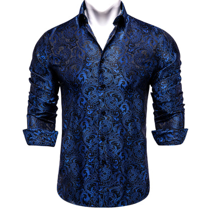 Luxury Men's Paisley Button up Dress Shirt