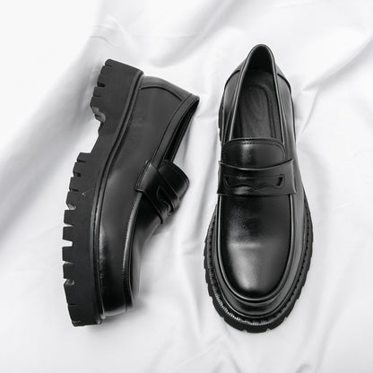 Men's Leather Platform Loafers