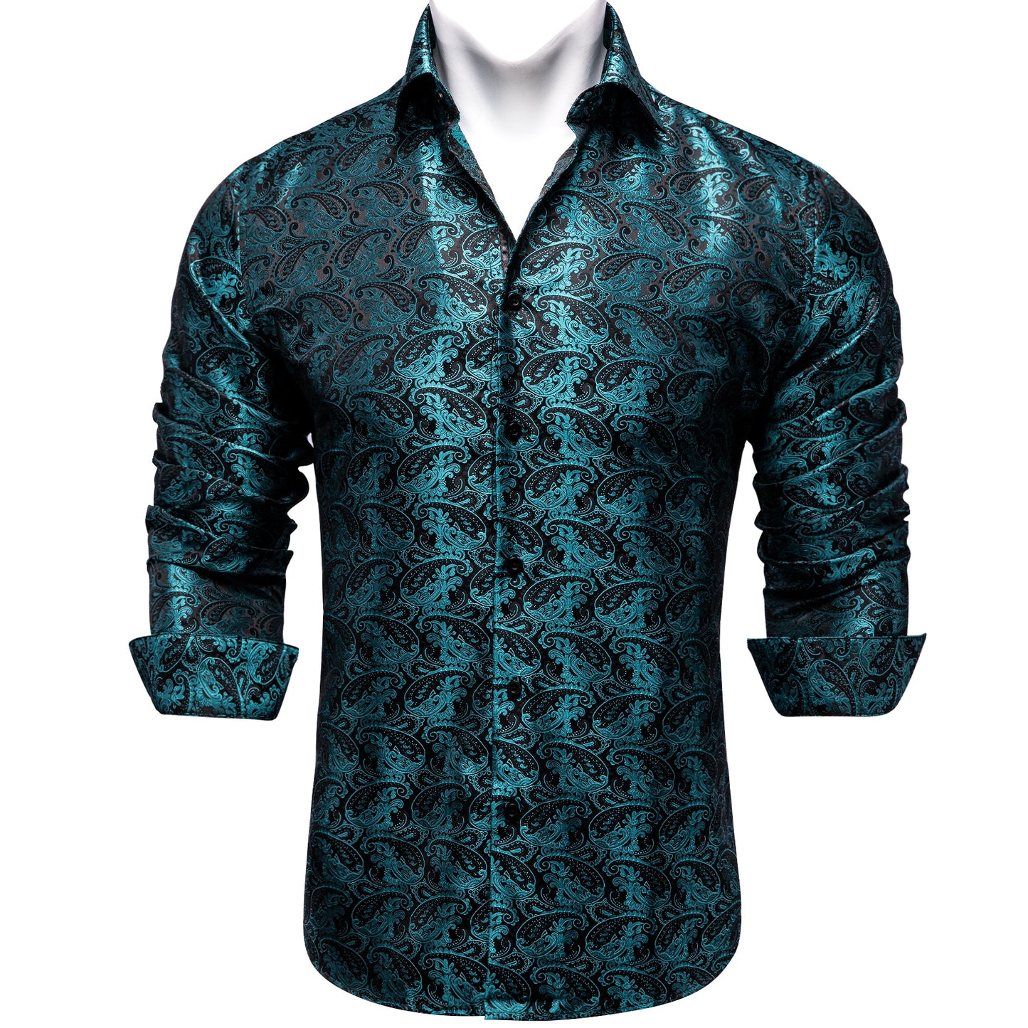 Luxury Men's Paisley Button up Dress Shirt