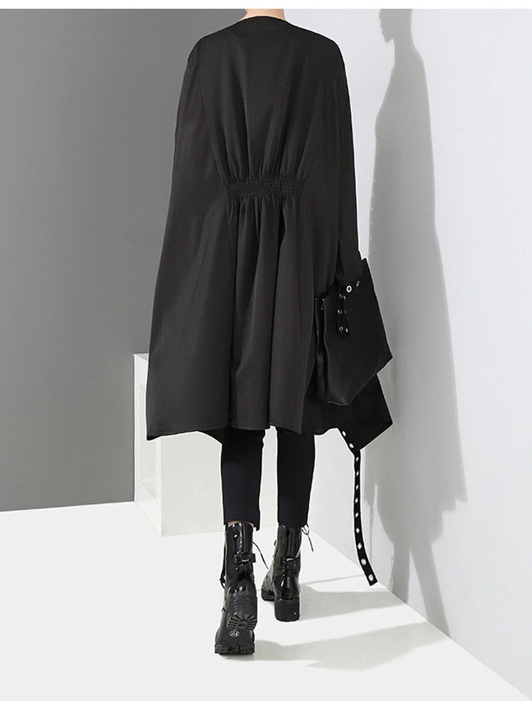 Black Hollow Oversized Jacket