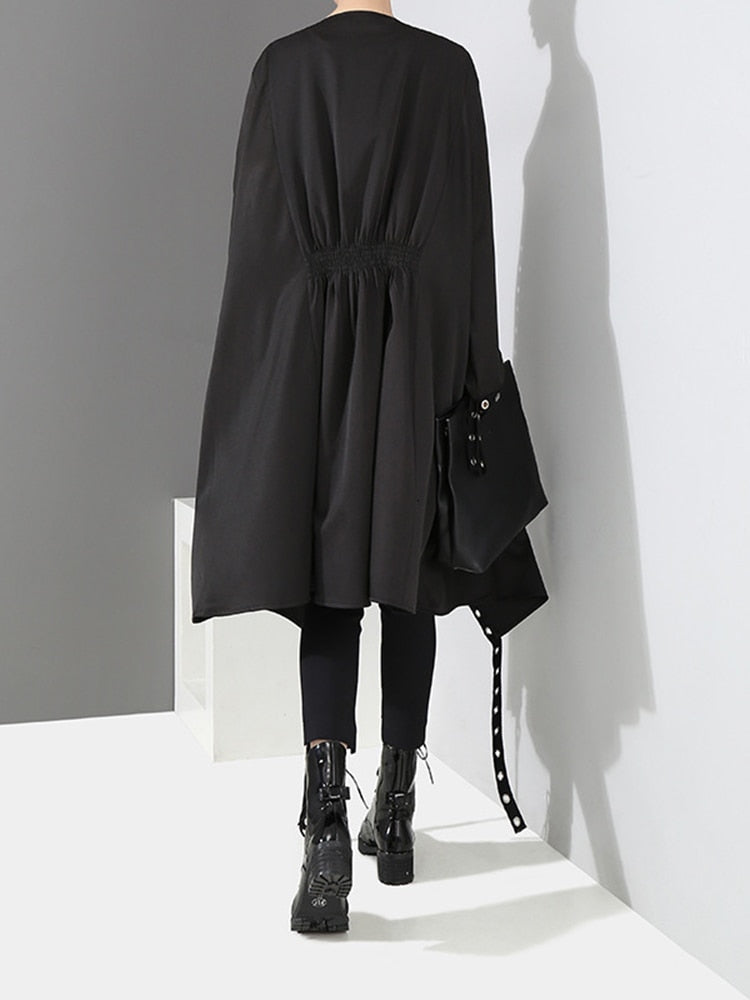 Black Hollow Oversized Jacket