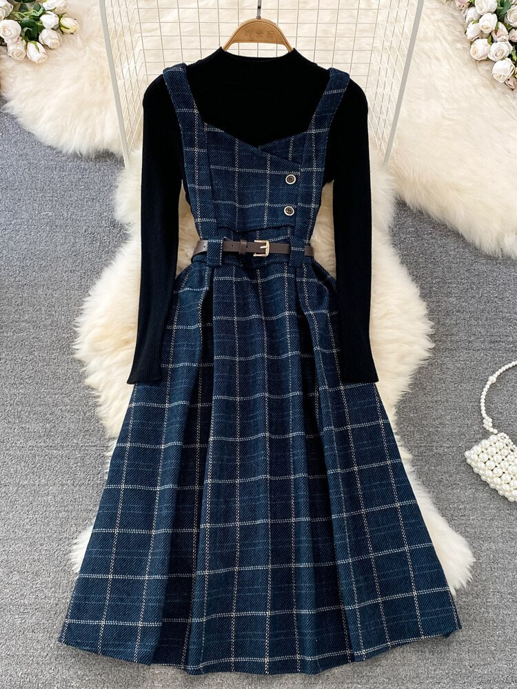 Eloise Plaid Academia Dress