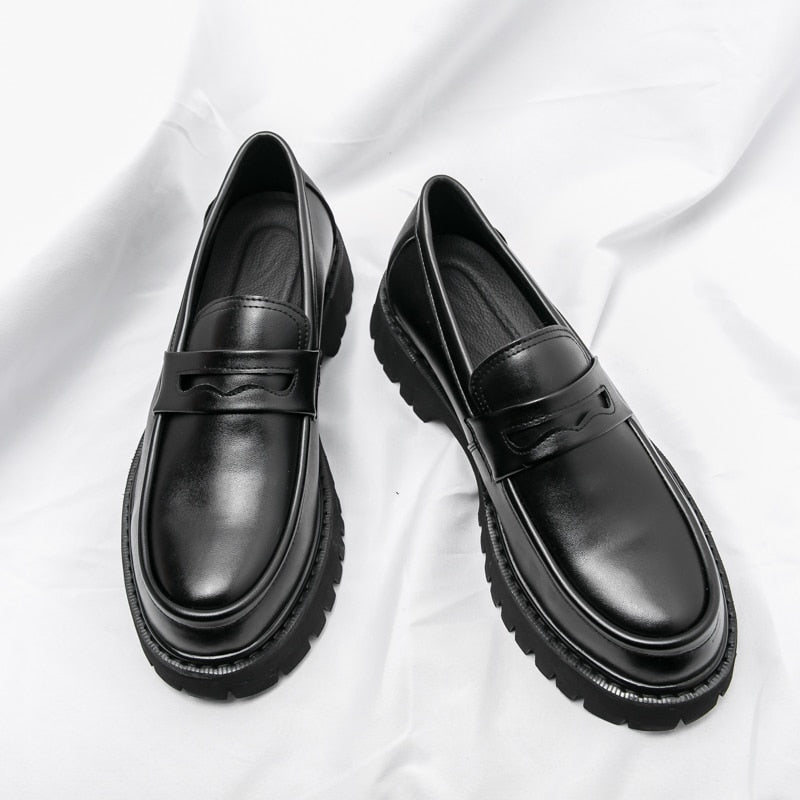 Men's Leather Platform Loafers