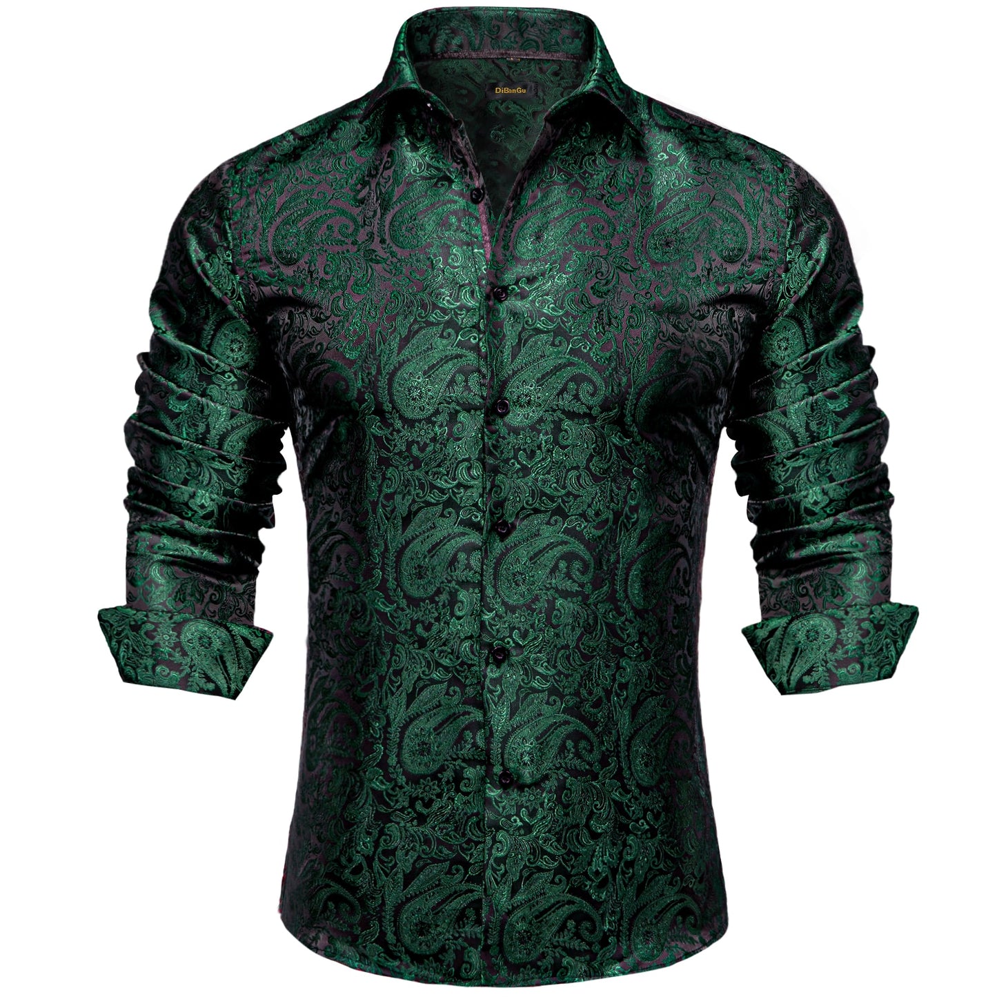 Luxury Men's Paisley Button up Dress Shirt