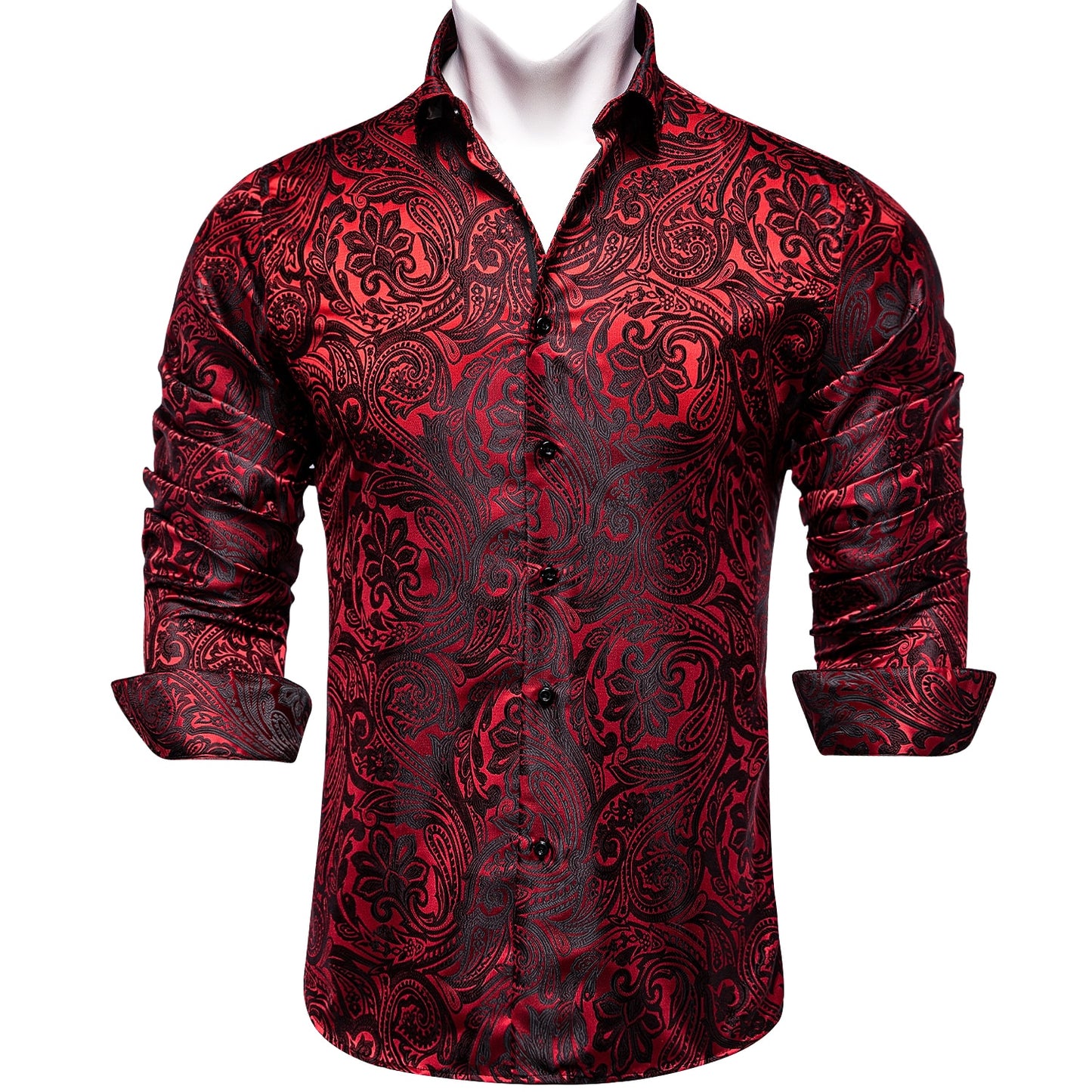 Luxury Men's Paisley Button up Dress Shirt