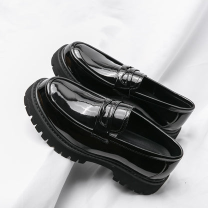 Men's Leather Platform Loafers