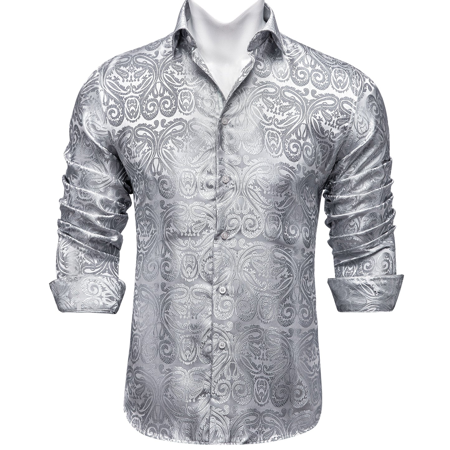 Luxury Men's Paisley Button up Dress Shirt