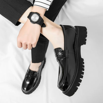 Men's Leather Platform Loafers