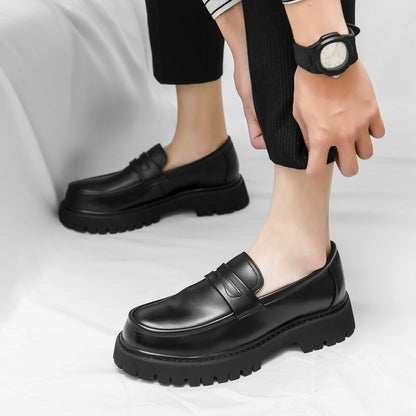 Men's Leather Platform Loafers