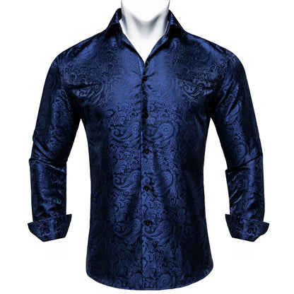 Luxury Men's Paisley Button up Dress Shirt