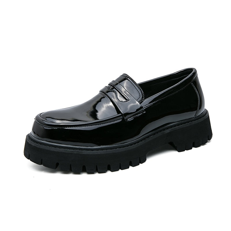 Men's Leather Platform Loafers