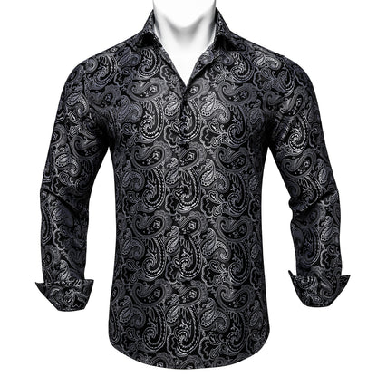 Luxury Men's Paisley Button up Dress Shirt