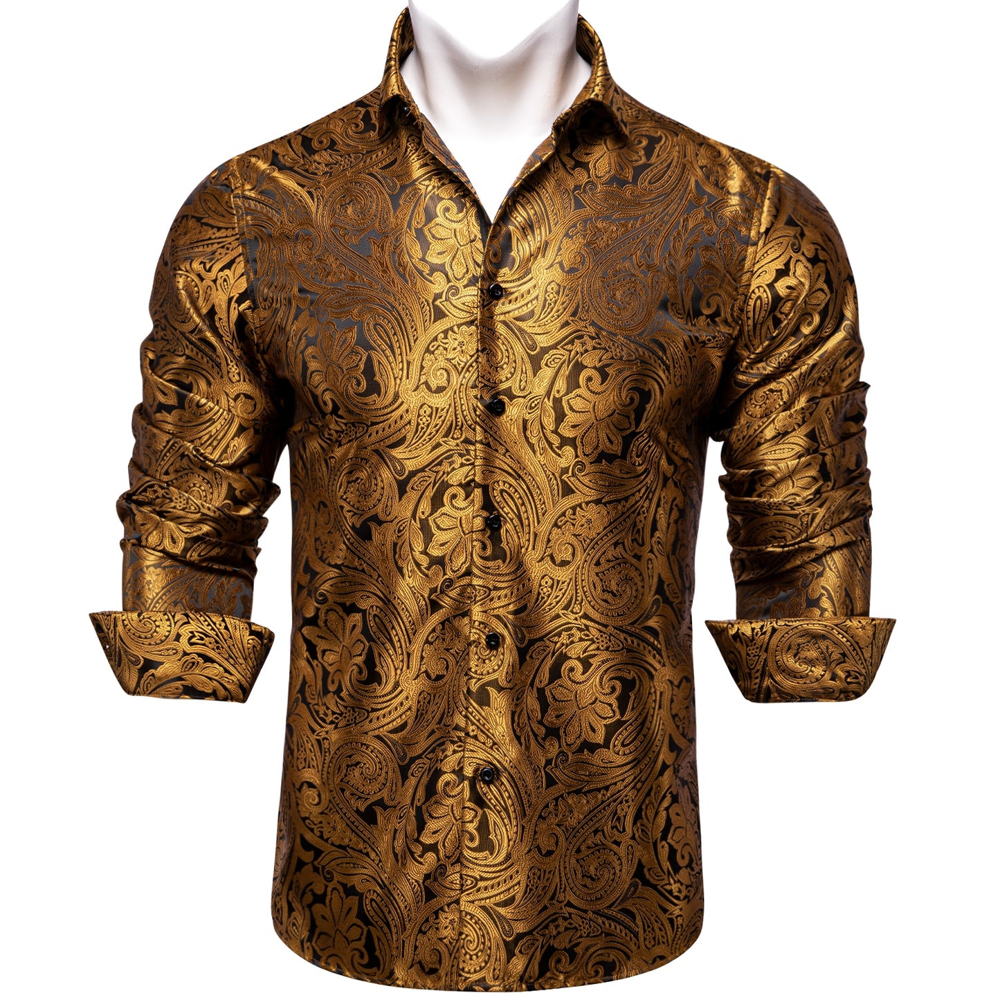 Luxury Men's Paisley Button up Dress Shirt