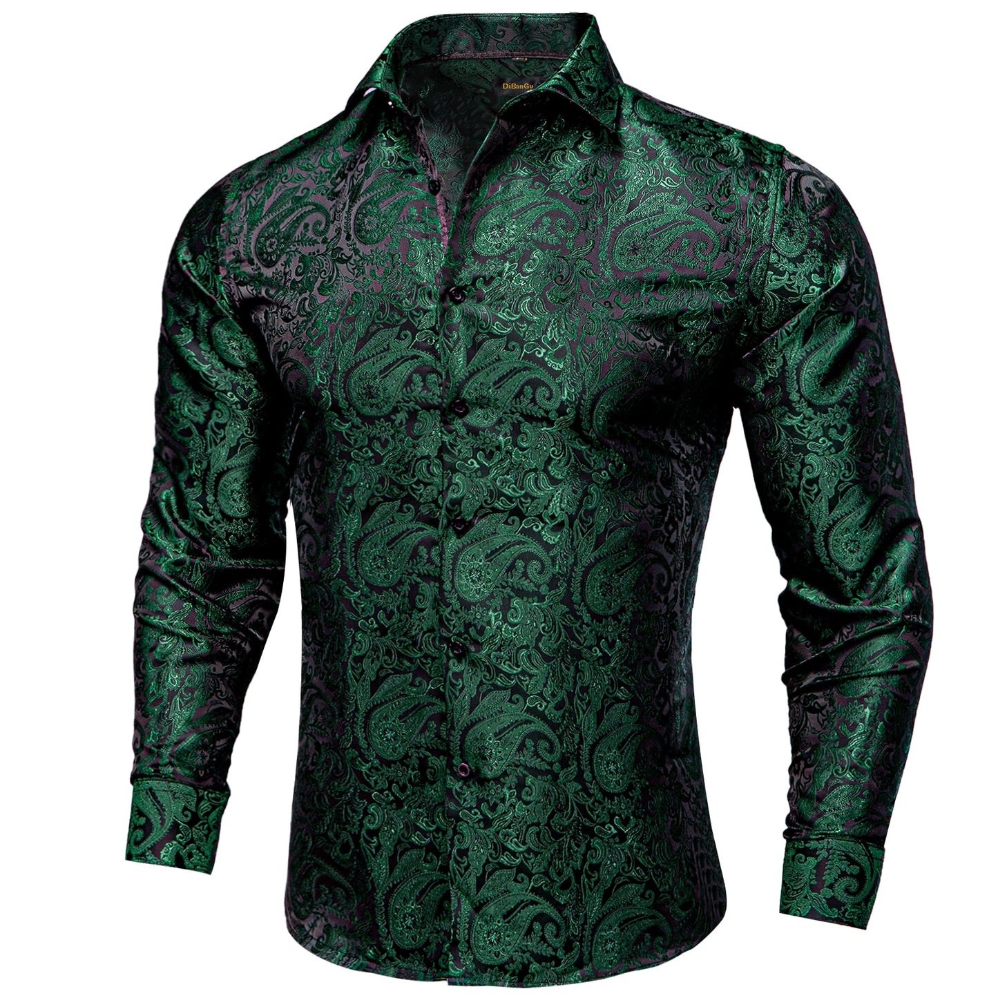 Luxury Men's Paisley Button up Dress Shirt