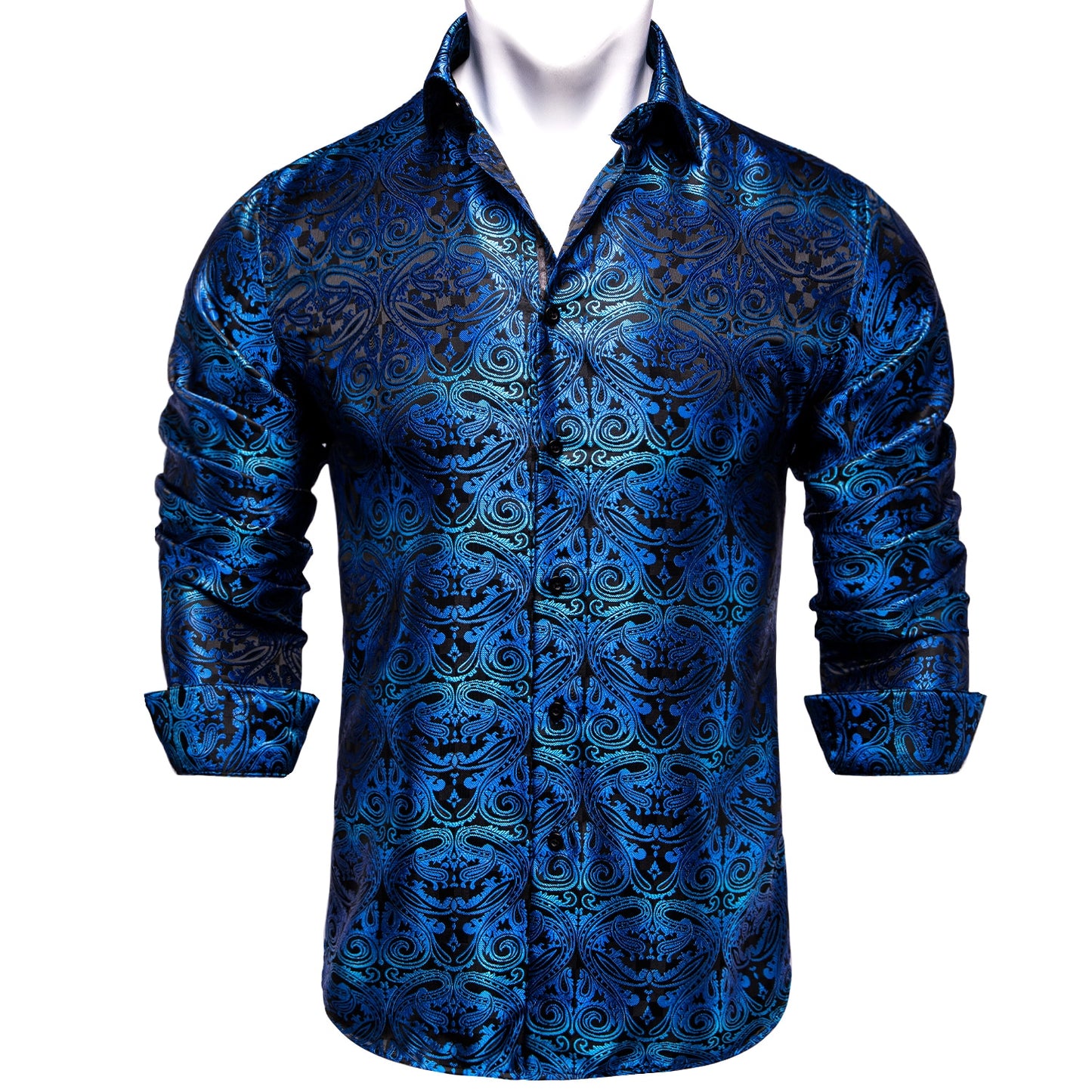 Luxury Men's Paisley Button up Dress Shirt