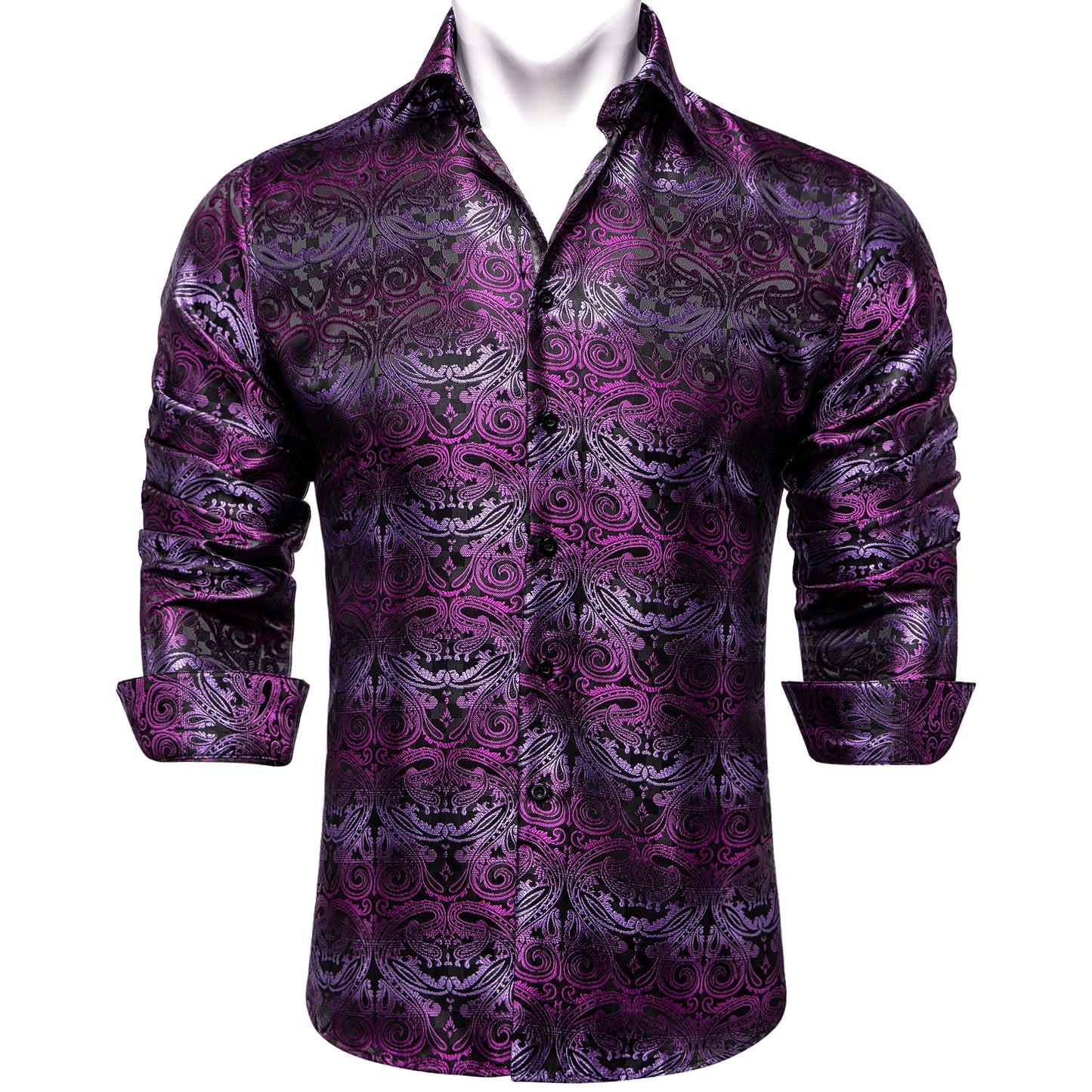 Luxury Men's Paisley Button up Dress Shirt