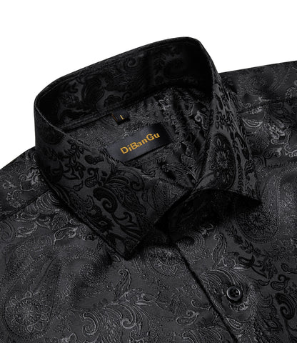 Luxury Men's Paisley Button up Dress Shirt