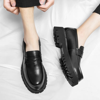 Men's Leather Platform Loafers