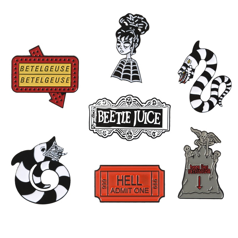 Beetlejuice Enamel Pin Collection