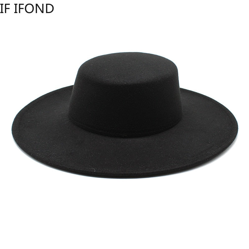 Unisex Large Flat Brim Hat